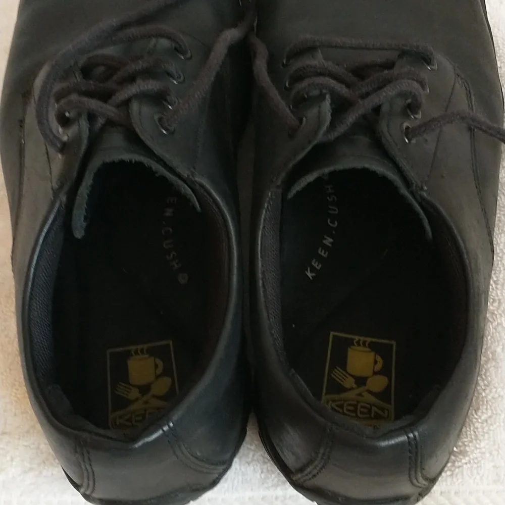 Keen Leather Kanteen Oxford, Black,‎ Size 8.5D, Work Shoes